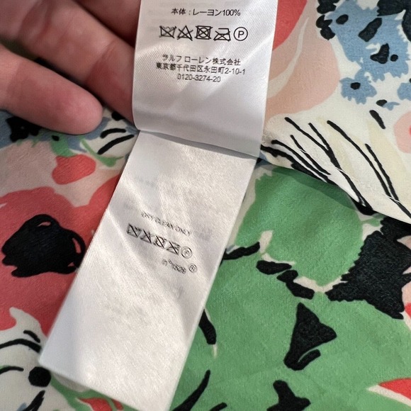 Polo Ralph Lauren Women's Floral-Print Crepe Peplum Blouse Multicolor Size 14 - Picture 15 of 16